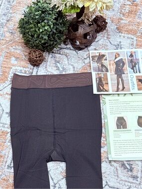 Black Supportive Underwear Shorts with Brown Waistband